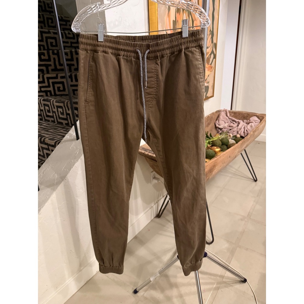 Volcom Jogger Pants L Men's Olive Low Rise Slim Boyfriend Fit Women's Streetwear